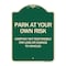 Signmission Company Not Responsible for Loss or Damage to Vehicles Heavy-Gauge Alum, 24" x 18", G-1824-24243 A-DES-G-1824-24243 - alternate 1